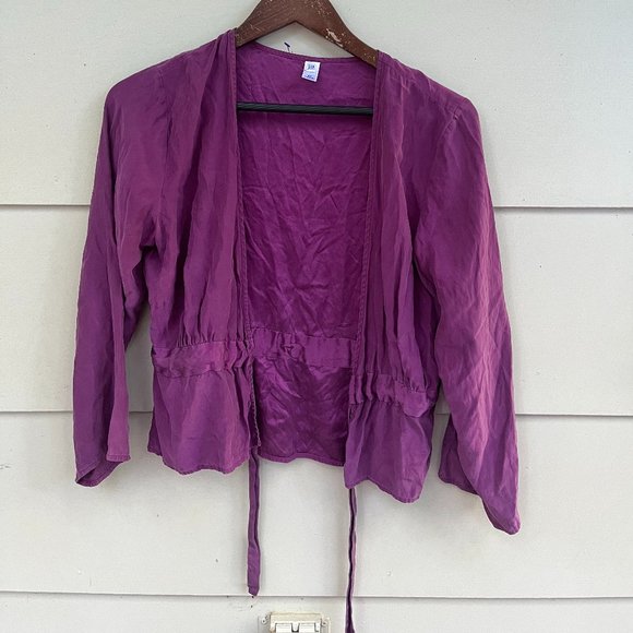 GAP Tops - Vintage 100% Silk Purple Tie Top